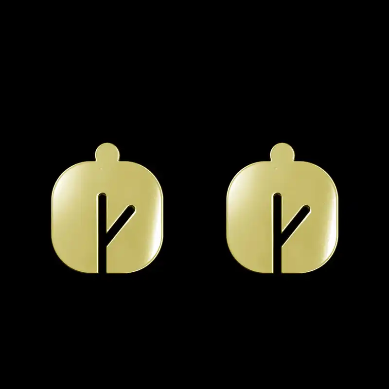گوشواره طلا 18 عیار زنانه مدوپد مدل برگ کد GA1-15953