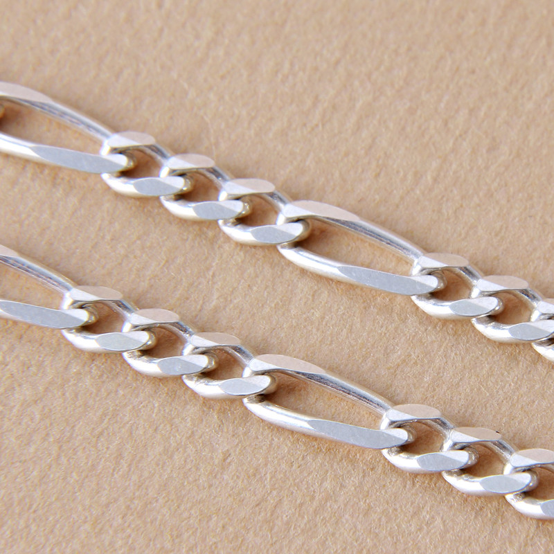 زنجیر نقره مردانه مدل فیگارو ترک کد ZR_008