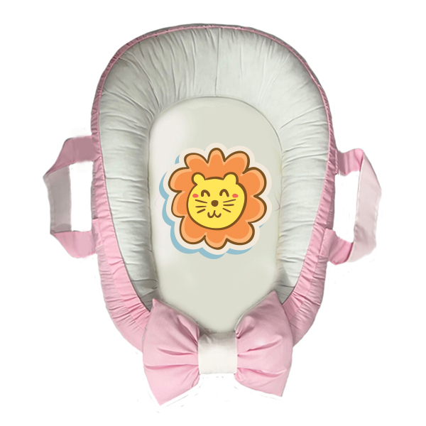 سرویس خواب سه تکه نوزاد مدل گارد محافظ دار طرح بچه شیر کد 027