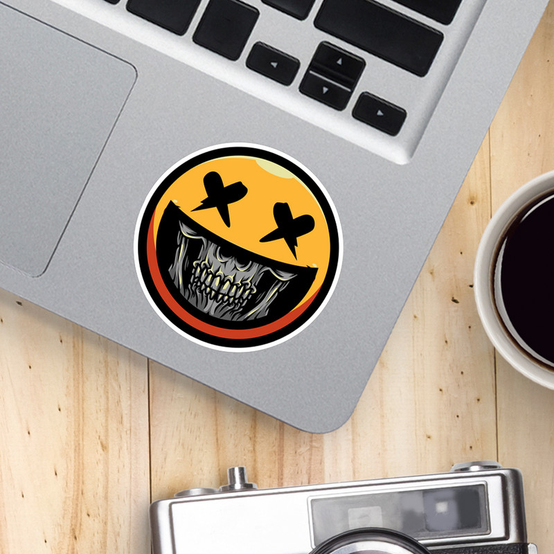 استیکر لپ تاپ مدل Skull Smile کد ST332