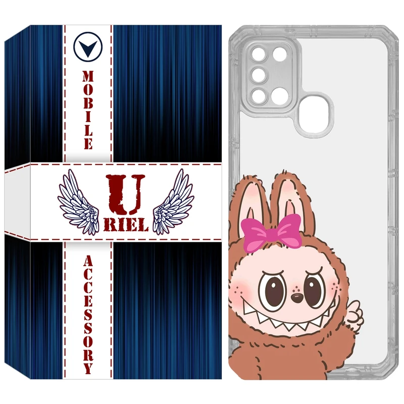کاور یوریل مدل Clear کد 109 طرح لبوبو Labubu مناسب برای گوشی موبایل سامسونگ Galaxy A21S