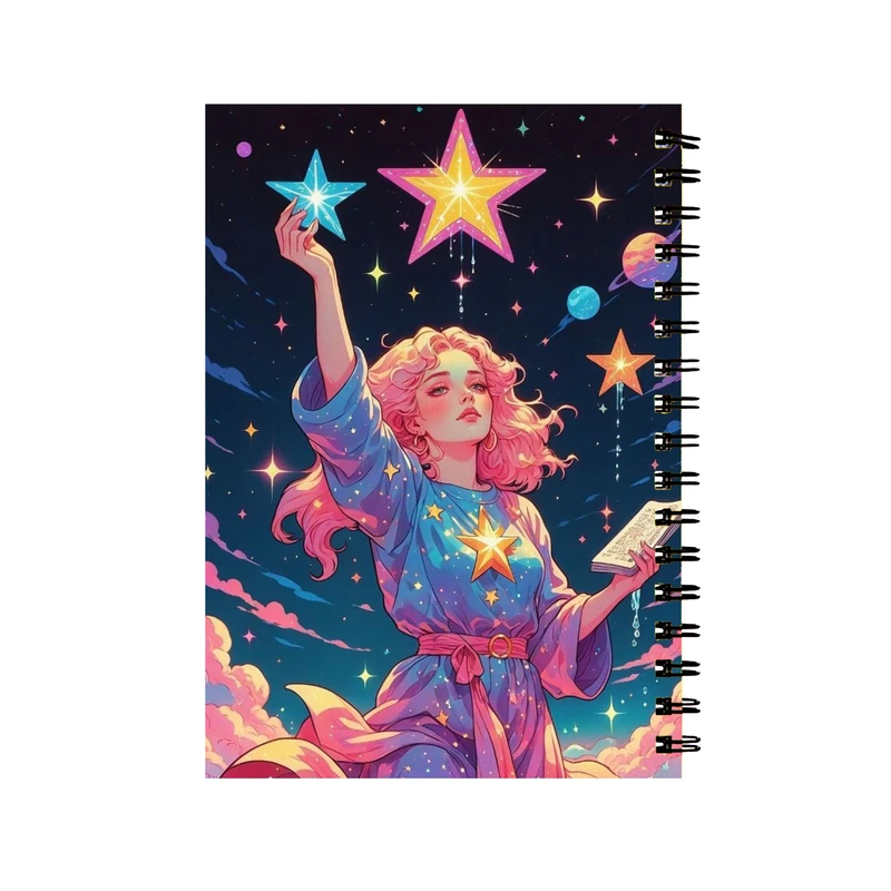 دفتر مشق 50 برگ مدل دختر ستاره ای کد 34