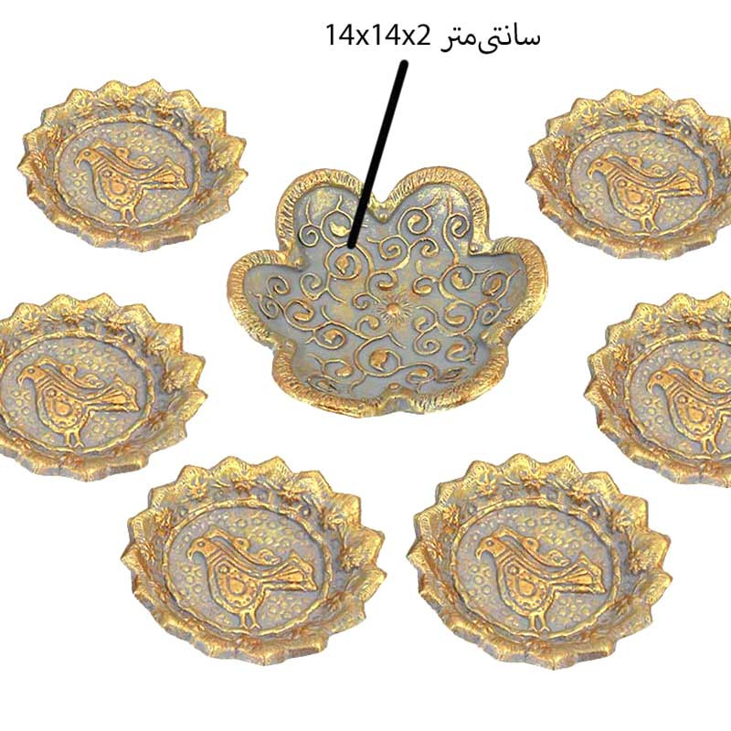 مجموعه ظروف هفت سین 10 پارچه مدل پرنده 12 پر