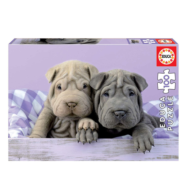 پازل 100 تکه ادوکا مدل Good morning dogs کد 18063