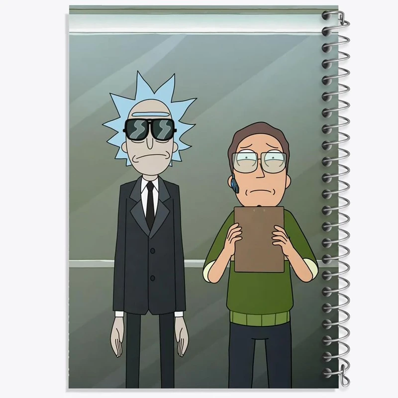 دفتر شطرنجی 50 برگ خندالو طرح انیمیشن ریک و مورتی Rick and Mort کد 26589