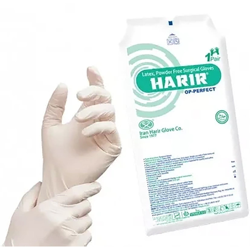 دستکش جراحی لاتکس حریر مدل 02 سایز 7.5