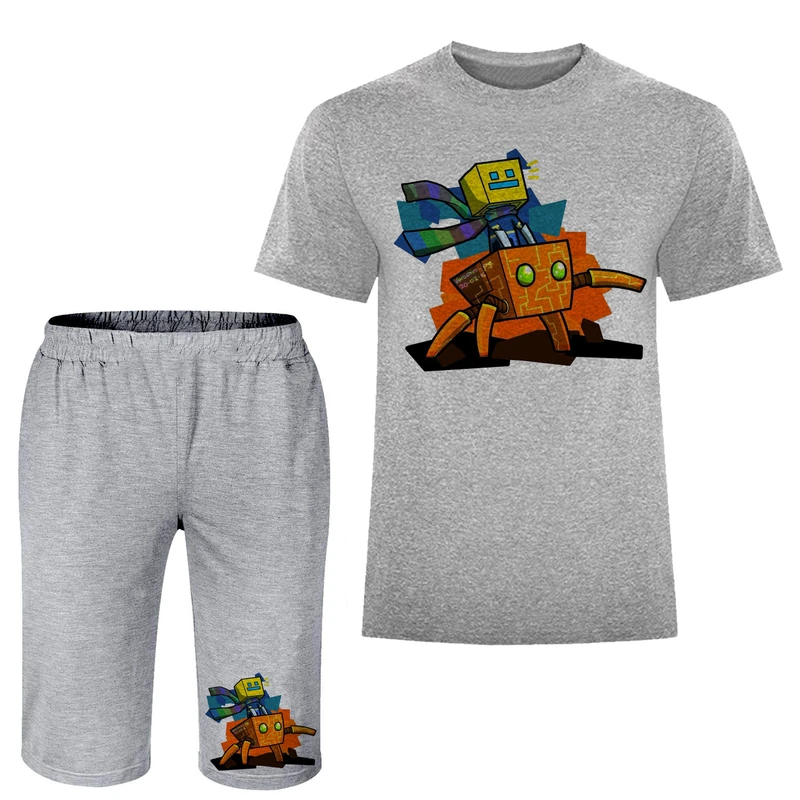ست تی شرت و شلوارک مردانه مدل ماینکرفت A212
