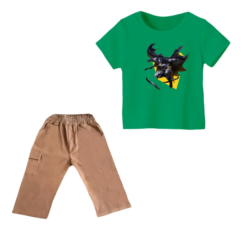 ست تی شرت و شلوارک پسرانه مدل بتمن کد 1