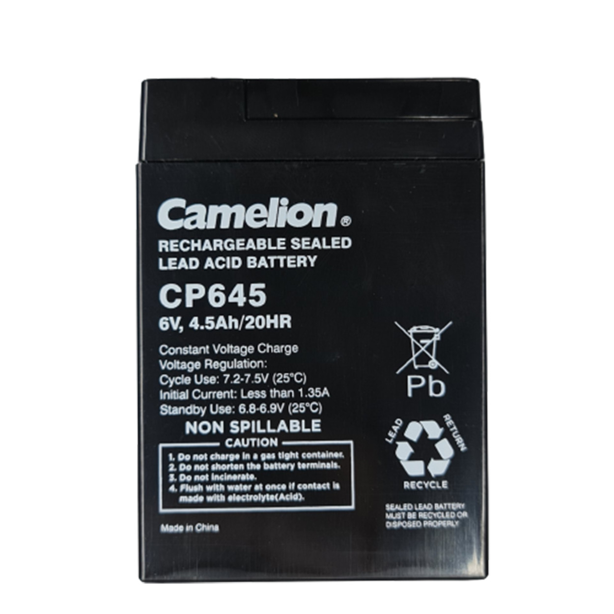 باتری سیلد اسید 6 ولت 4.5 آمپر ساعت کملیون مدل CP645