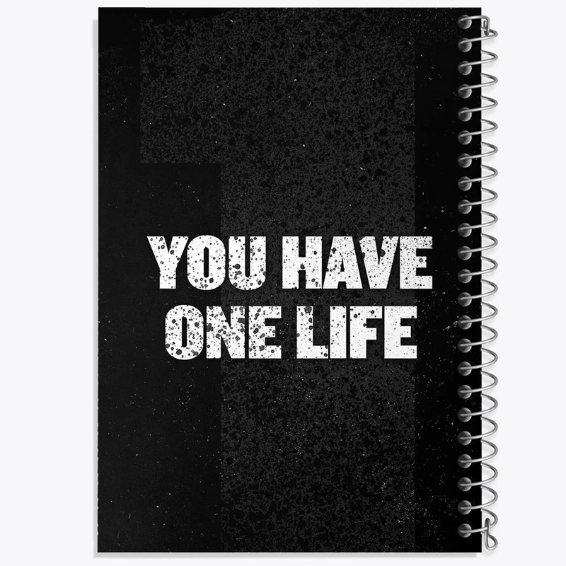 دفتر مشق 50 برگ خندالو مدل You Have One Life  کد 10039