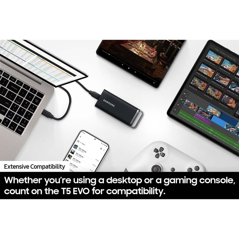 اس اس دی اکسترنال سامسونگ مدل Portable SSD T5 EVO ظرفیت چهار ترابایت