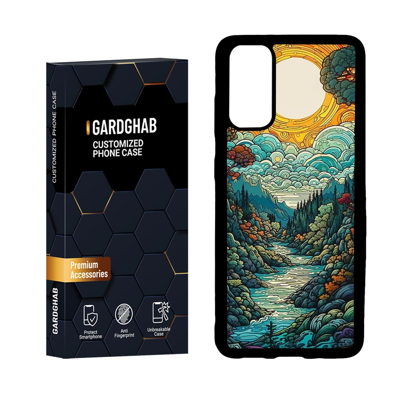 کاور گارد قاب مدل دور ژله ای هنری مناسب برای گوشی موبایل سامسونگ Galaxy S20