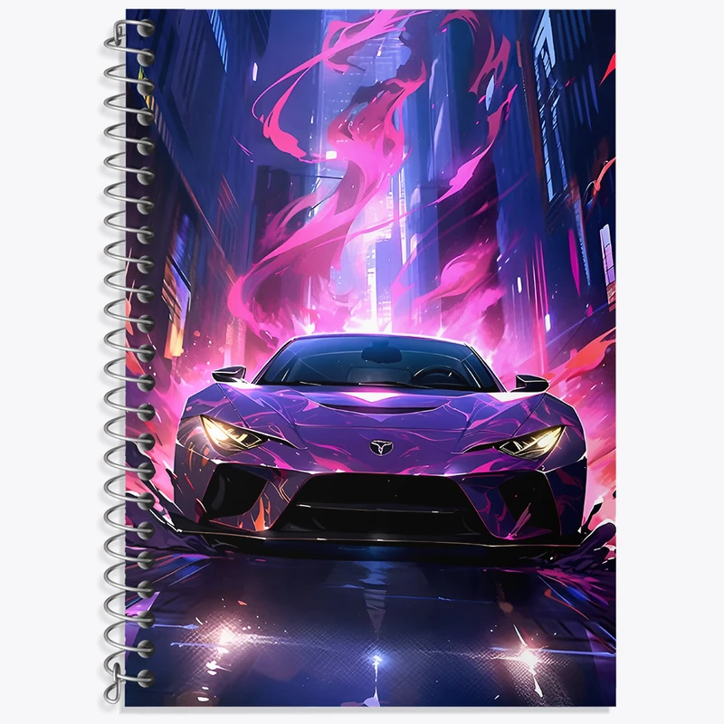 دفتر زبان 50 برگ خندالو مدل سه خط طرح ماشین اسپرت کد N4737