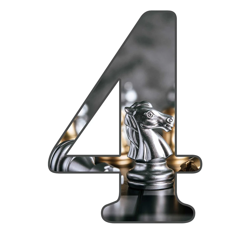 استند رومیزی مدل عدد 4 طرح شطرنج کد 1817