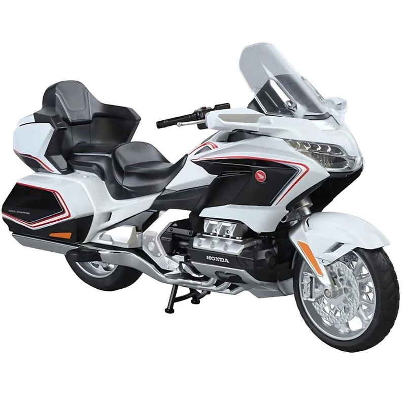 ماکت موتور بازی ناب سل مدل هوندا گلدوینگ فلزی چراغدار کد 1:11DIE CAST HONDA GL800 2021 