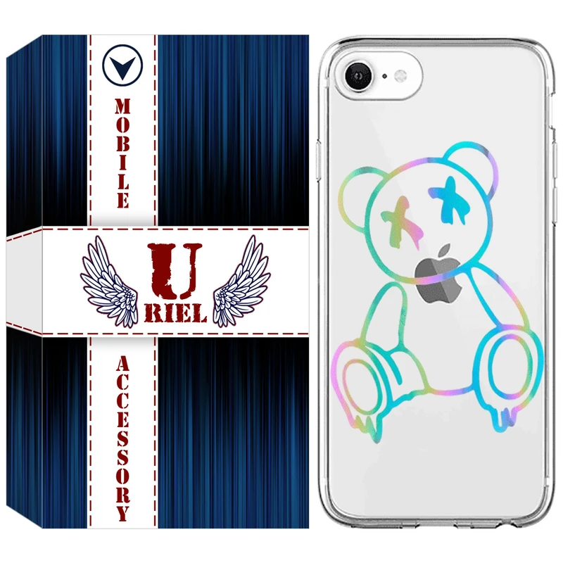 کاور یوریل قاب کد 44 طرح خرس رنگی مناسب برای گوشی موبایل اپل iPhone 7 / 8 / SE 2020 / SE 2022