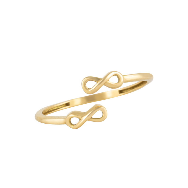 انگشتر طلا 18 عیار زنانه بان گالری مدل بینهایت سایز 55