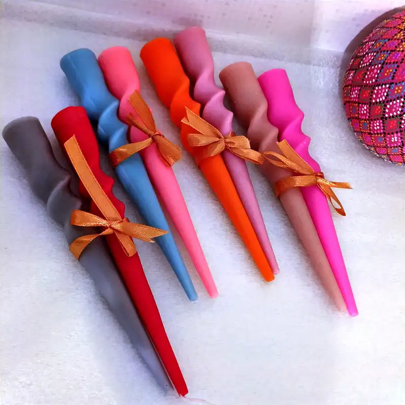 شمع مدل قلمی سه پیچ بسته 4 عددی