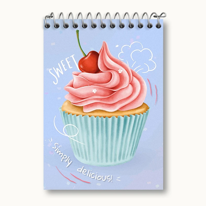 دفتر یادداشت 50 برگ خندالو مدل کیک و شیرینی پزی کد 36686