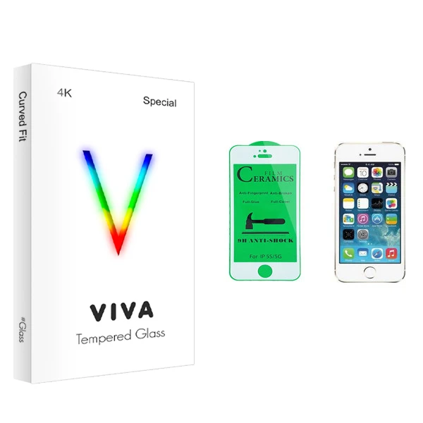 محافظ صفحه نمایش سرامیکی ویوا مدل 4K مناسب برای گوشی موبایل اپل iPhone 5