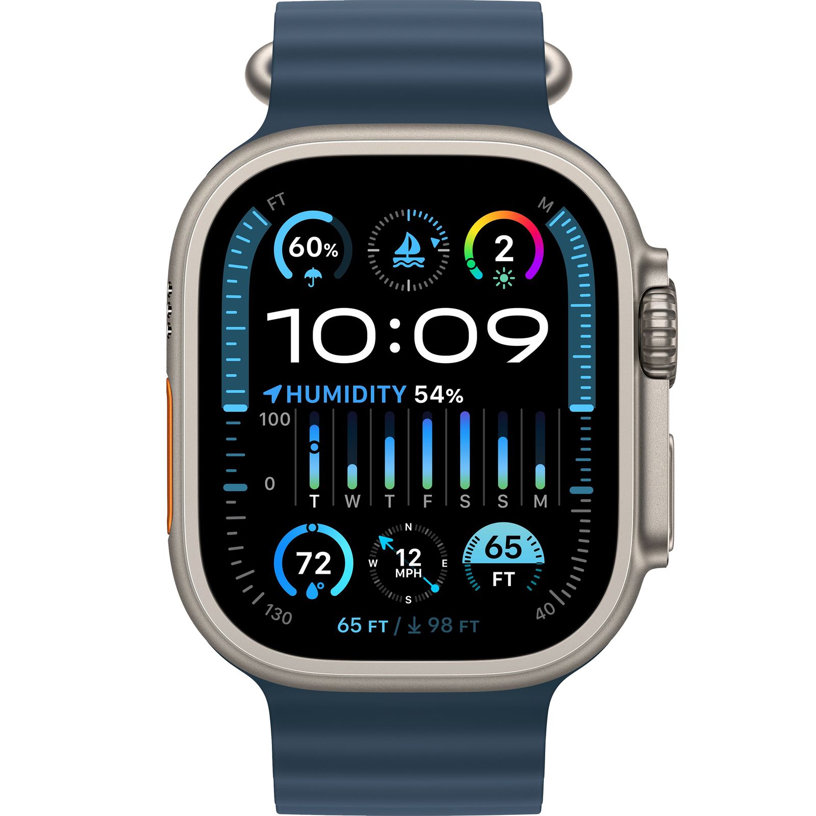 ساعت هوشمند اپل مدل Ultra 2 Titanium Case Ocean Band 49mm -  - 4