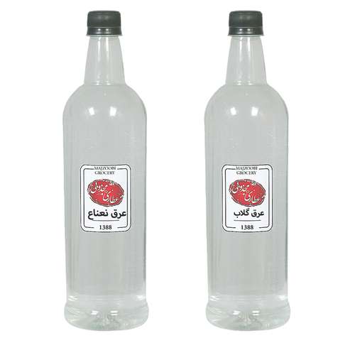 عرق گلاب و عرق نعناع عطاری مجذوبی - 1 لیتر بسته 2 عددی