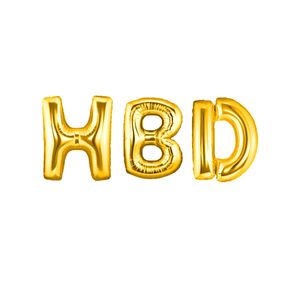 بادکنک فویلی طرح تولد مبارک مدل HBD مجموعه 3 عددی