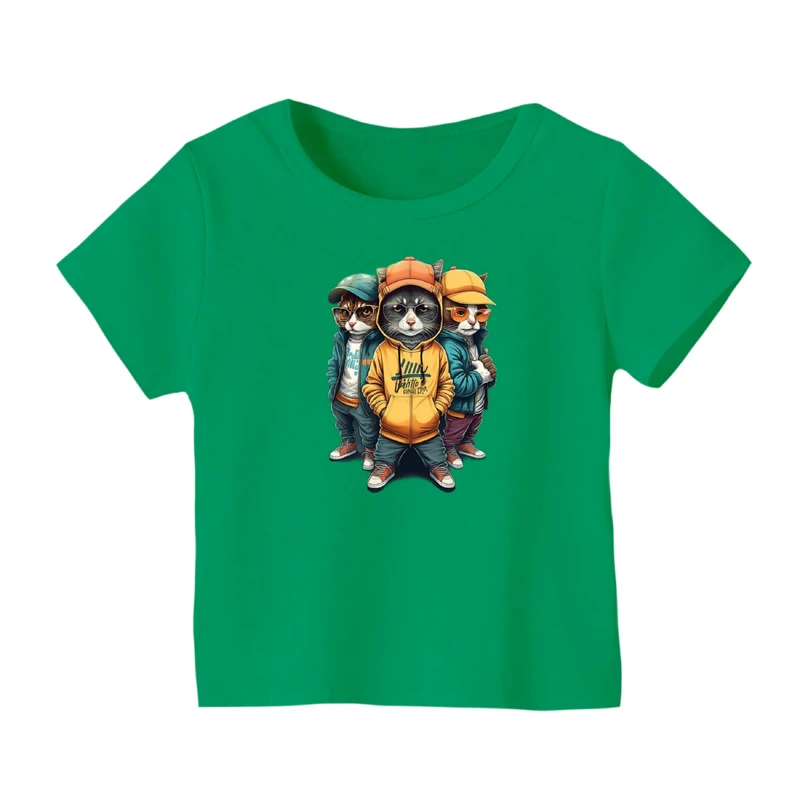 تی شرت آستین کوتاه بچگانه مدل گربه کد ۱۳