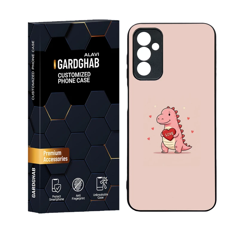 کاور گارد قاب علوی دورژله ای پشت گلس مدل عاشقانه مناسب برای گوشی موبایل سامسونگ Galaxy F13