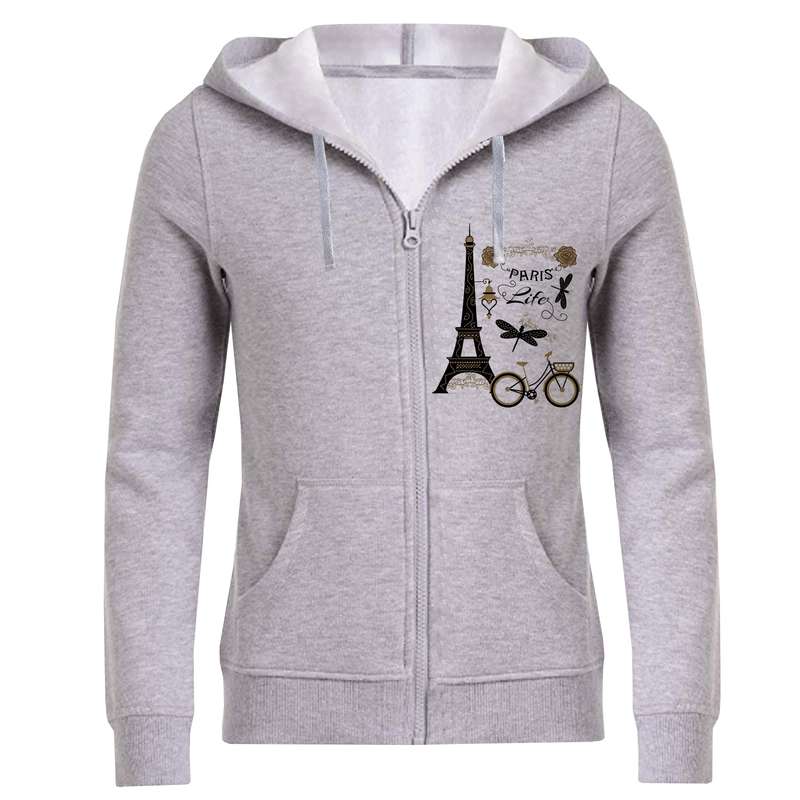 سویشرت زنانه مدل دوچرخه و ایفل F128