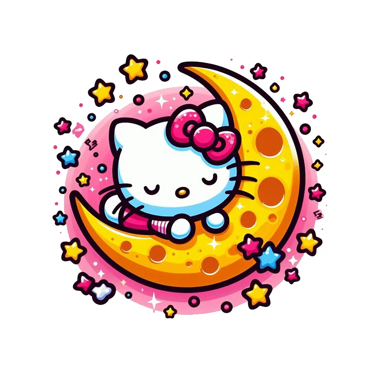 استیکر پارچه و لباس پاد آفرین مدل هلو کیتی کد 295.3 بسته 3 عددی