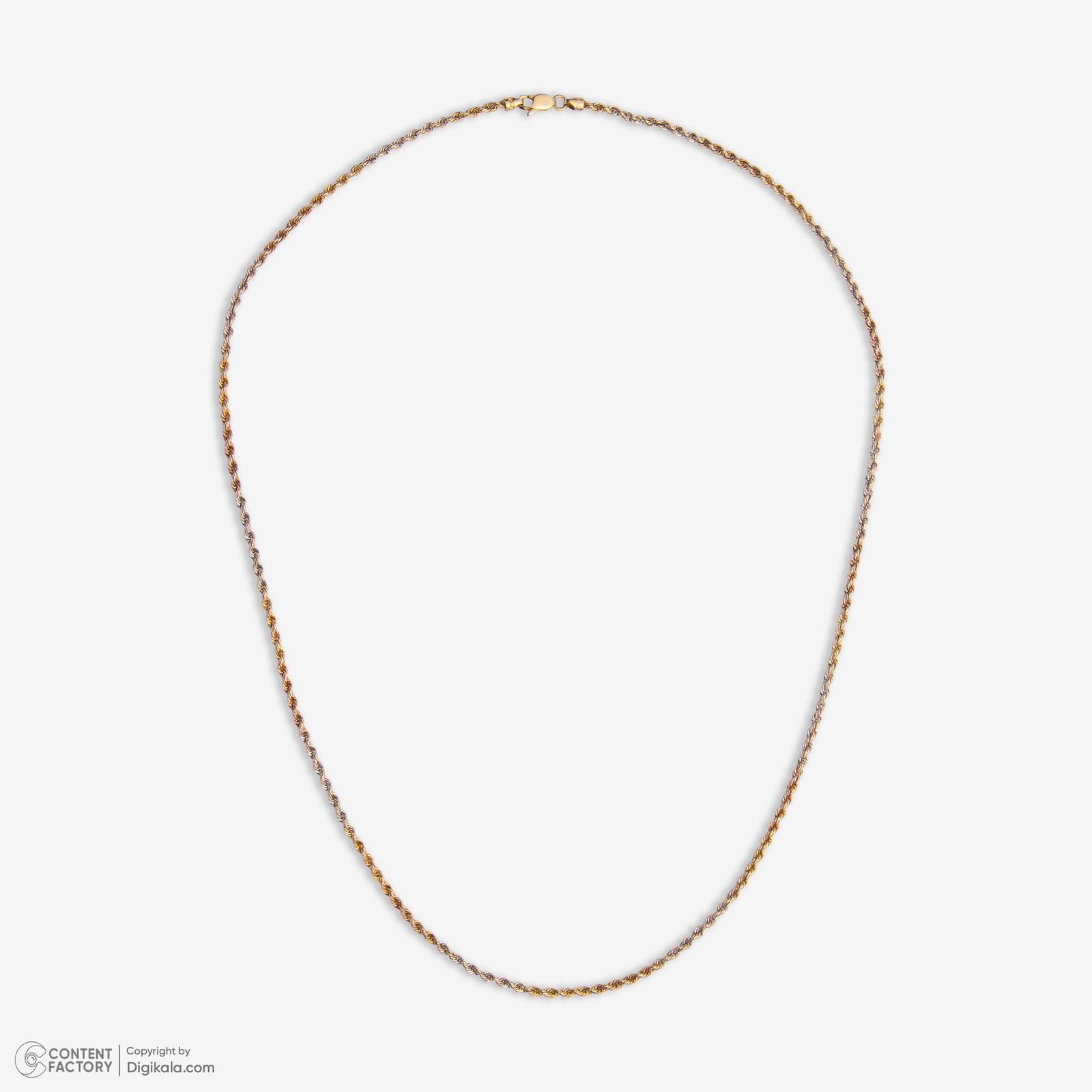 زنجیر طنابی (توئیست) طلا 24 عیار زنانه وی گالری مدل NC3590 -  - 5