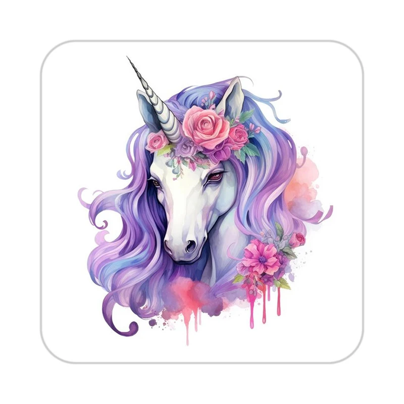 زیر لیوانی کاکتی طرح اسب تک شاخ و یونیکورن مدل mp33406