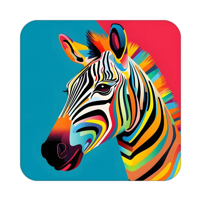 زیر لیوانی کاکتی طرح حیوانات رنگی مدل mp25340