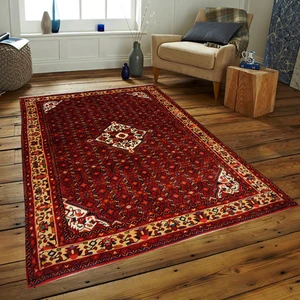 فرش قدیمی دستبافت شش و نیم متری طرح لچک ترنج کد HA118