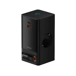 شارژر رومیزی 65 وات دو پورت بیسوس مدل CCGAN65-S2ACE