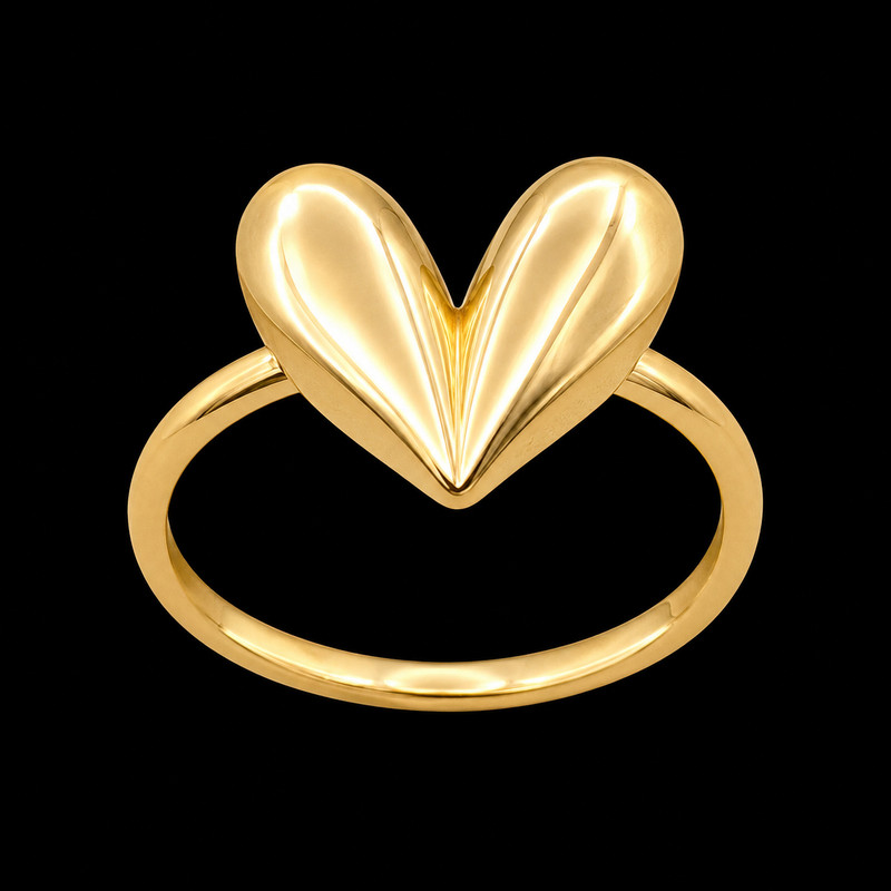 انگشتر طلا 18 عیار زنانه ناریا مدل قلب کد KHO16 - 2