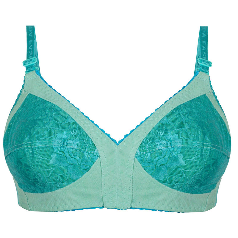 سوتین زنانه پرجامدا مدل 340020653 رنگ فیروزه ای