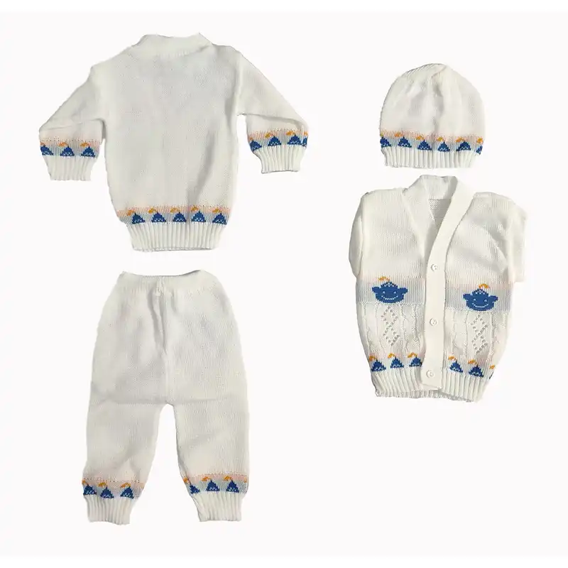 ست 4 تکه لباس بافتنی نوزادی مدل 01