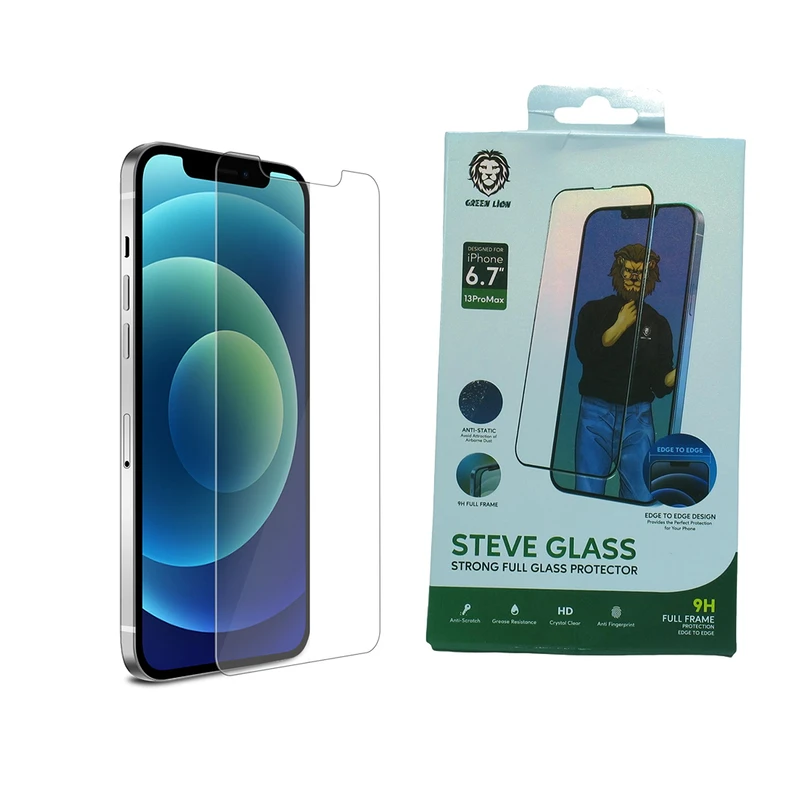  محافظ صفحه نمایش گرین مدل Steve Glass مناسب برای گوشی موبایل اپل iPhone 13ProMax
