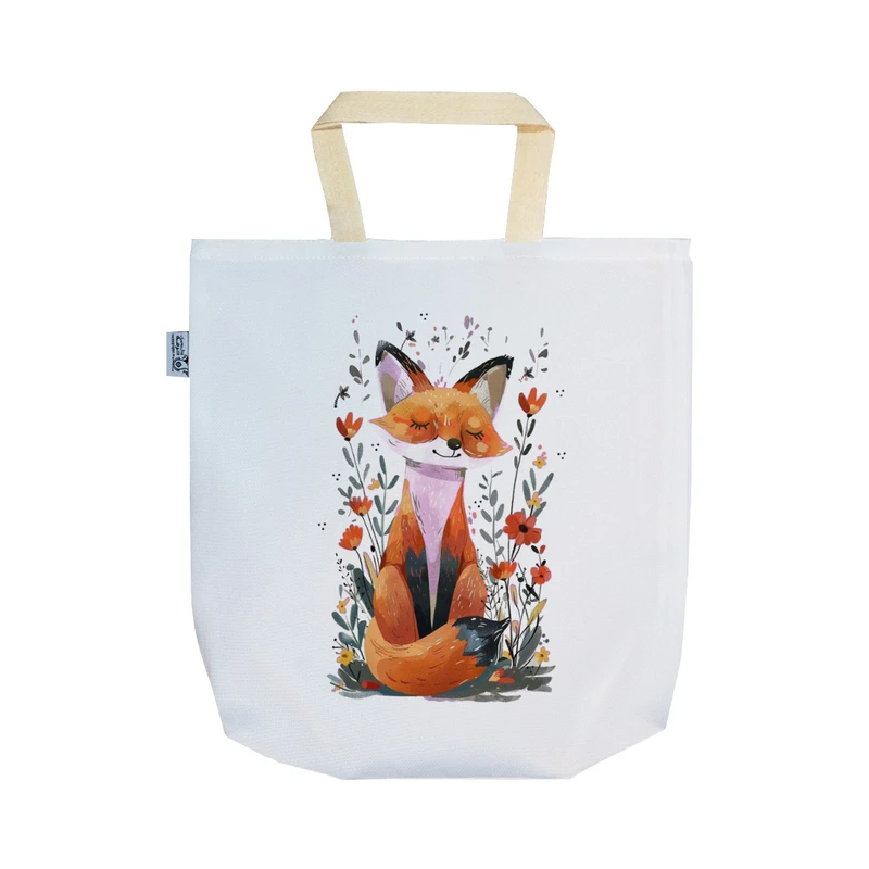 ساک خرید ترمه طراحان ایده مدل روباه بامزه کد strm1058 - SS