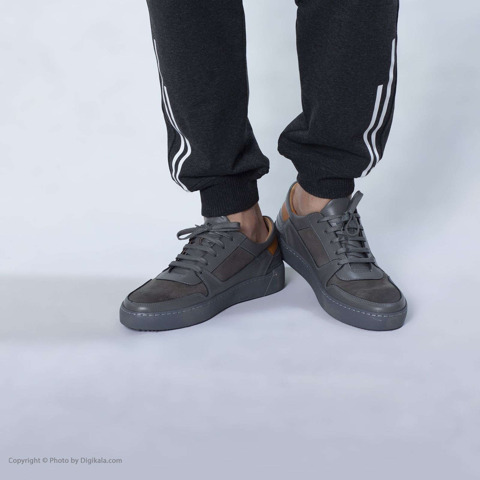 کفش روزمره مردانه مارال چرم مدل ونس اوپال kor-Gray -  - 8