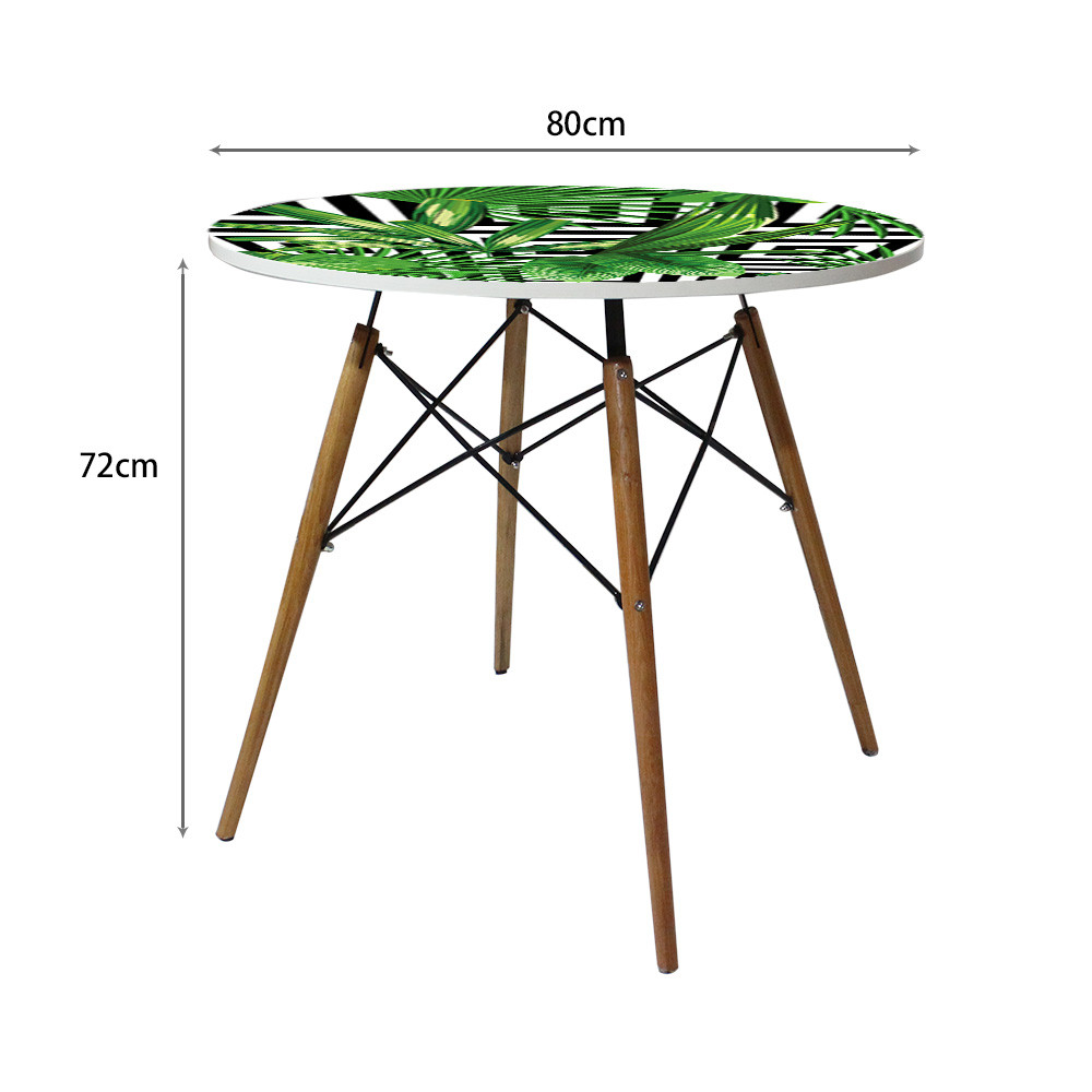 میز ناهارخوری مدل گرد طرح تروپیکال کد GL-09