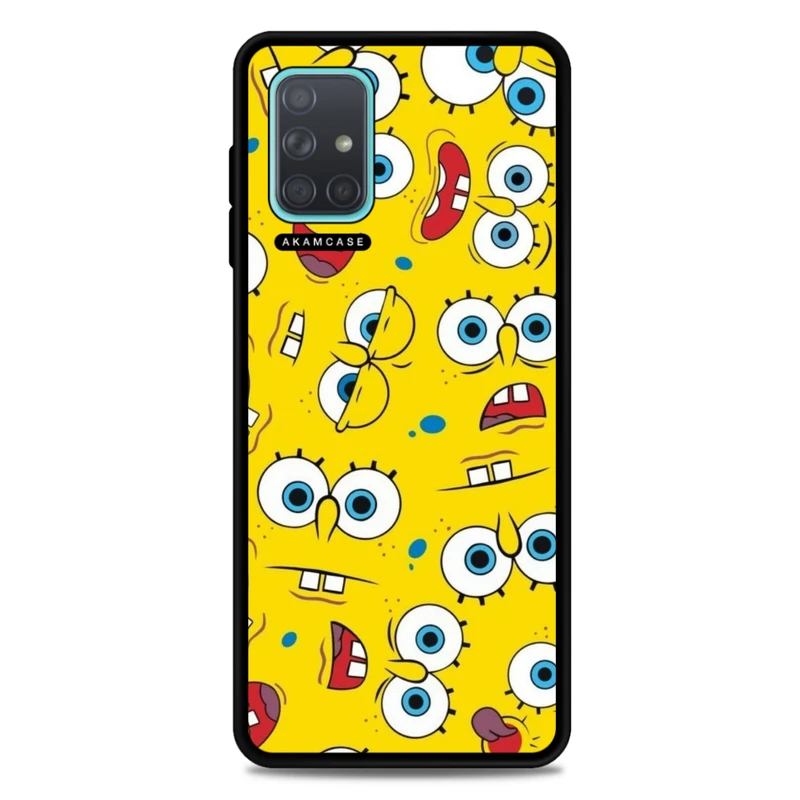 کاور آکام مدل AMC-WSGA71-SPONGE BOB5 مناسب برای گوشی موبایل سامسونگ Galaxy A71