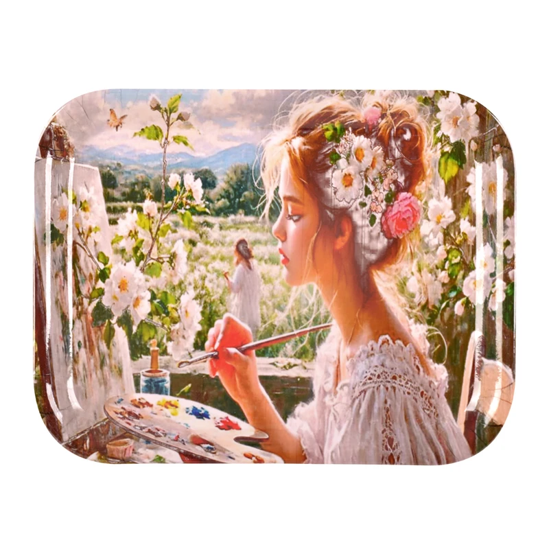 سینی بدون دسته مهروز مدل 7771 girl سایز 25*33 سانتی متر