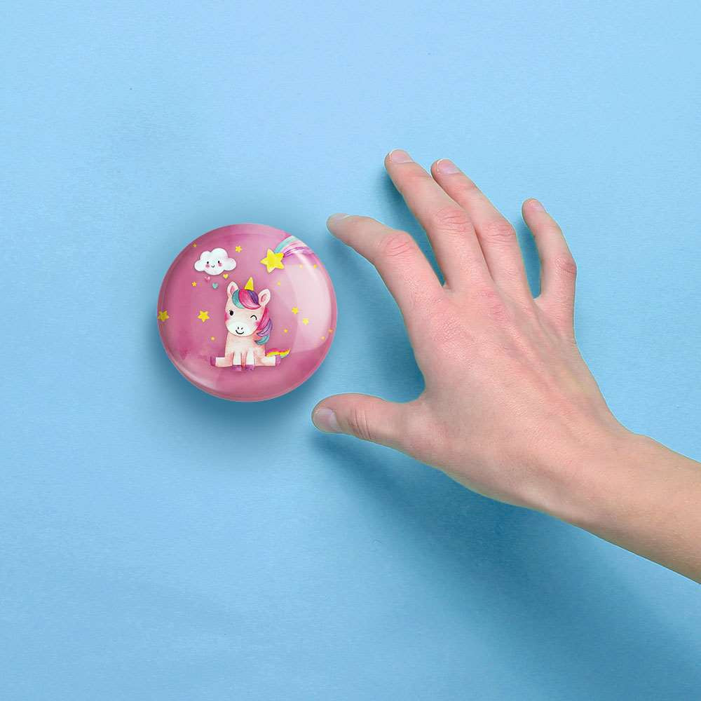 آینه جیبی خندالو طرح اسب تک شاخ یونیکورن  کد 3843