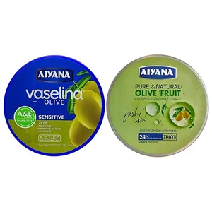 کرم مرطوب کننده دست و صورت آیانا مدل زیتون مناسب انواع پوست ها حجم 250 میلی لیتر مجموعه دو عددی