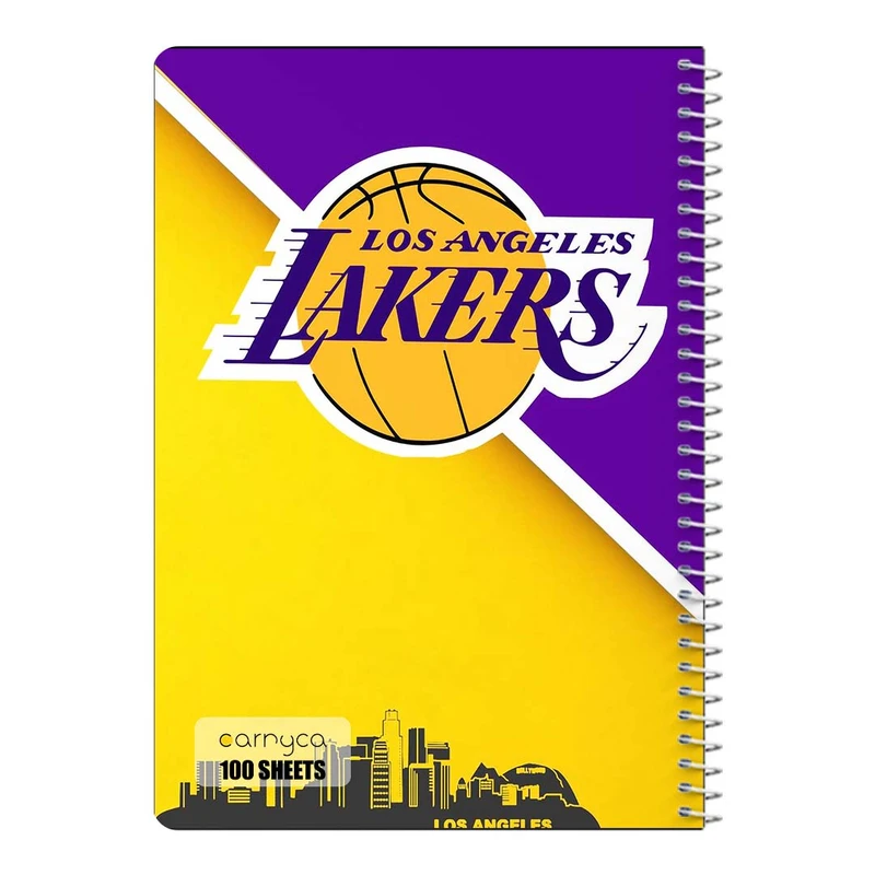 دفتر مشق 100 برگ سیمی کارنیکا طرح لیکرز Lakers کد 50377