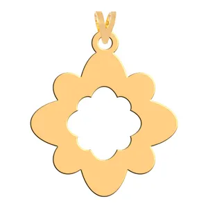 آویز گردنبند طلا 18 عیار زنانه فرشته مدل طرح گل WNL-000203