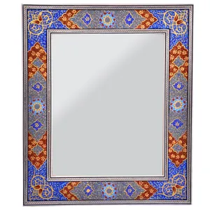 قاب آینه خاتم کاری تذهیب طرح ماهور  کد AZ2329